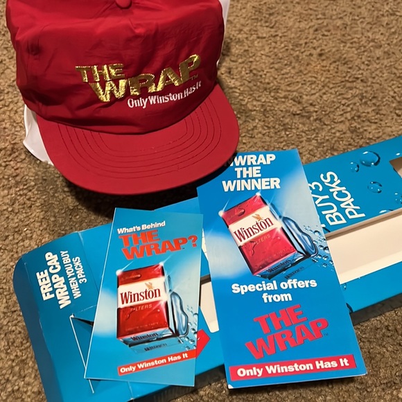 Vintage 1991 winston the wrap waterproof snap back hat - Picture 5 of 6